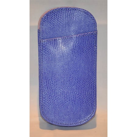 Printed Calf Slip in Lilac Eyeglass Case