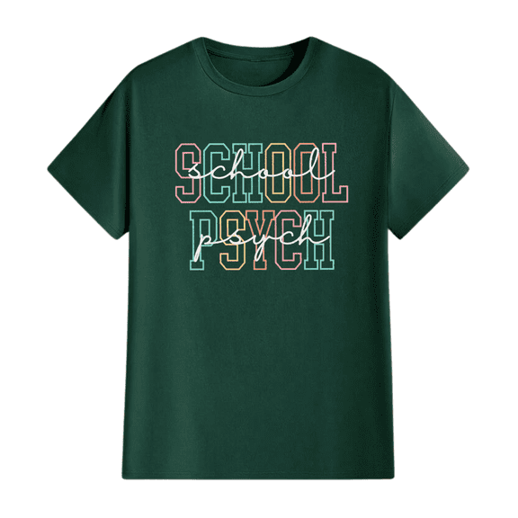 School Psychologist T Shirt, Colorful Psychology Graphic Tee, Back to School Tshirt, Counselor Gift for Women and Mental Health Professionals