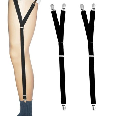 Today Deals Holiday Deal! Today# Elastic Leg Girdle Belt Leggings Y Stirrup Style General Shirt Anti Wrinkle Uniform Shirt Gentleman For Shirt Suspender Garter ()
