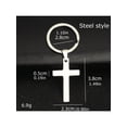 thumbnail image 5 of 1pc Stainless Steel Cross Shaped Keychain With Various Styles, Promotional Gift For Oneself, Friends, Classmates And Family Members, 5 of 5