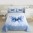 thumbnail image 2 of Castle Fairy Abstract Gradient Butterfly 2Pcs Bedding Comforter Set for Women Men Teens,Bling Crystal Twin Comforter Sets,Ombre Glitter Breathable Bedding Set,Breathable Home Decor, 2 of 8