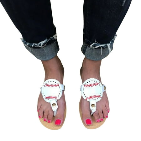 

NECHOLOGY Wedge Sandals for Women Size 12 Flip Summer For Women Flat Slippers Flops Slippers Size 11 Sandals Women White 9