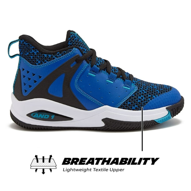 AND1 Takeoff 3.0 Boys Basketball Shoes Mid Top Cool Court