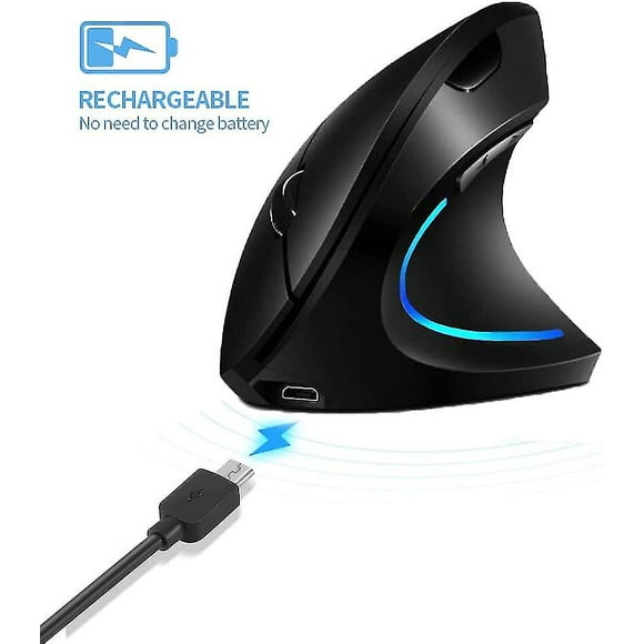 Wekity Right Handed Wireless Ergonomic Rechargeable Vertical Mouse With 4 Adjustable Dpi