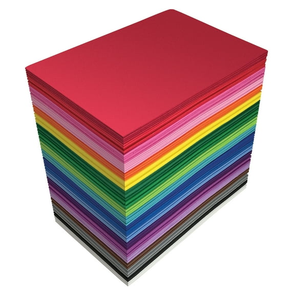 Better Office Products - Foam Sheets, 5.5 x 8.5 Inch, Assorted Colors (20 Colors), 2mm Thick, EVA Foam for Arts and Crafts, 100 Sheets