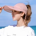 thumbnail image 4 of Sombrero de visera de ala ancha para mujer, gorra de visera de golf, sombrero de protección solar para playa, jardín, tenis, correr, sombrero parasol, 4 of 7