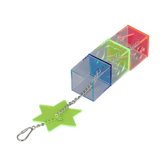 Pet Bird Foraging Box, Improve Intelligence Six Pointed Star Pet Bird Foraging Toys Colorful For