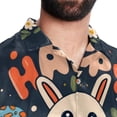 thumbnail image 5 of Easter Font Men's Short Sleeve Shirts, Casual, Printed, Button Down, Beach Shirt - Spread Collar Tops for Summer Beach Fun, 5 of 6