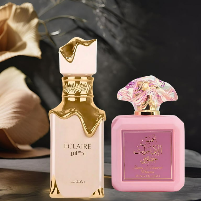 Eclaire by Lattafa & Pink Blush Shams Al Emarat Khususi by