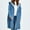 Sky Blue, variant on Womens Jean Jackets Lightweight Up to 65% off Women's Mid Length Casual Handsome Distressed Long Trench Coat,Sky Blue Free Size