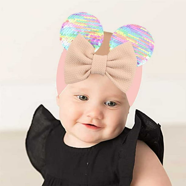 1 Uds. Diadema con lazos de lentejuelas para nina bebe con orejas de raton brillantes para recien nacidos ninos pequenos diadema de moda para ninos Ofspeizc 223241 1 Bodega Aurrera en linea