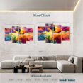 thumbnail image 4 of Elephant Stock Cloud Convergence Abstract Wall Art - Horizontal Multi Panel Canvas - Living Room Wall Decor - Abstract Multi Panel - Orange And Gray Decor - 75" x 48", 4 of 8