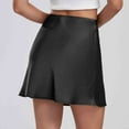 thumbnail image 6 of Kaemgyyd Summer Mini Skirt Satin High Waisted Casual A Line Short Skirt Silk Party Skirts for Women, 6 of 7