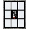 thumbnail image 3 of Sublimation Blanks Throw Blanket for Dad with 1/9/15/20 Printable Panels,Super Soft 330GSM Flannel Plush Sublimation Custom Personalised Photo Blanket (Best Dad Ever 8 Panels, 50'' x 40''), 3 of 6