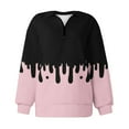 thumbnail image 2 of Womens Tops Trendy Work Womens Oversized Half Zip Sweatshirt Pullover Casual Fashion Long Sleeve V Neck T Shirts Graphic Printed Jumper Tops Womens Graphic Sweatshirts Vintage Trendy, 2 of 4