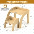 thumbnail image 3 of Costway Kids Desk and Chair Set Wooded Toddler Table and Chair Set with Proper Height Natural, 3 of 10