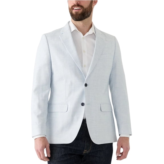 Nautica Mens Modern fit Sport Coat Blazer 40 L Light Blue Solid