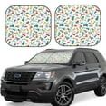thumbnail image 6 of Kdxio Transport1 Print 2-Piece Sun Shade Front Windshield - Foldable Car Front Window Sunshades for Most Sedans SUV Truck, 6 of 6