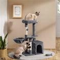 thumbnail image 3 of Yaheetech 34" Height Plush Cover Cat Tree with Condo and Sisal Ropes Posts, Dark Gray, 3 of 8