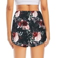 thumbnail image 2 of Lsque Watercolor Floral Printed Women's Running Shorts with Liner Pockets,Elastic Quick Dry Workout Athletic Gym Yoga Shorts,Womens High Waist Shorts-, 2 of 9