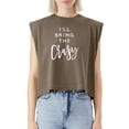 thumbnail image 5 of EcoLoom I'll Bring The Crazy Wild Friend Party Group Cap Sleeve Muscle Crop Shirt Women Sleeveless Baby Tee, 5 of 5