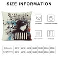 thumbnail image 5 of GOSMITH  Set of 4 Simple Music Throw Pillow Covers Black and White Piano Keyboard Guitar Vinyl Record with Inspirational Quotes Letters Pillow Cases Cushion Cover Cotton Linen 18x18 Inches, 5 of 5