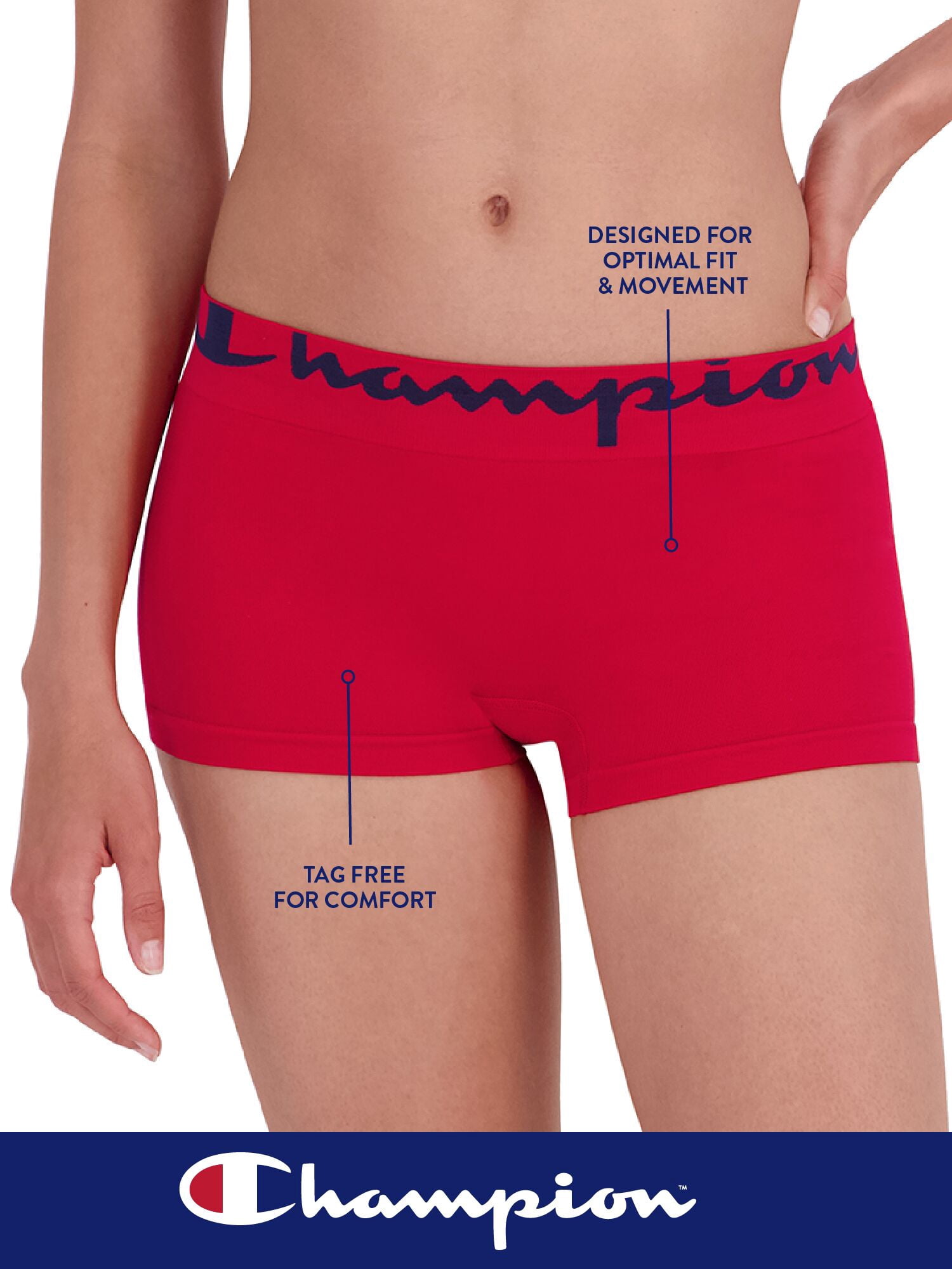 Champion Women’s Seamless Boyshort Underwear, 3 Pack, Sizes S - 2XL