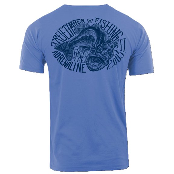 TrueTimber Men's Bass Fishing SS Marina Blue Tee - S