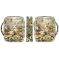 thumbnail image 7 of TSOVTHRID Rabbit Flower Easter Egg Print Bible Carrying Case for Christian, Easter Bible Cover with Portable Handle, Protective Green Quilted Church Bags for Bibles and Books, 7 of 7