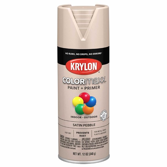 Krylon K05572007 COLORmaxx, Pebble, Satin - 12 ounce