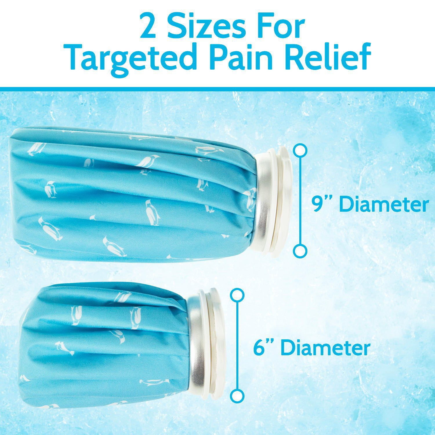 Arctic Flex Reusable Ice Bags (2 Pack) – Hot & Cold Water Therapy Ice Pack for Pain Relief, Muscle Aches, Sprains, Bruises & Swelling – Compression Ice Wrap