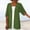 Green, variant on AOOCHASLIY Winter Coat Clothes Women Fashion Soft Cardigan Up Casual Solid Color Half Sleeve Hoodeless Top