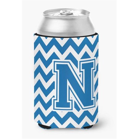 

Letter N Chevron Blue & White Can or Bottle Hugger 0.25 x 4 x 5.5 in.