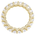 thumbnail image 4 of 14K Yellow Gold Diamond Eternity Wedding Band Vintage Style Women's Ring 2.66 CT, 4 of 7
