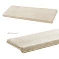 thumbnail image 3 of PURE ERA Bullnose Plush Carpet Stair Treads 9.5" x 30"x1.2" 14pcs With 1pcs Matching Landing Mat 2' X 3'(Beige), 3 of 11