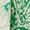 Green, variant on Women's Green Floral Smocked V-Neck Blouse – Casual Short Sleeve Summer Shift Top, XL
