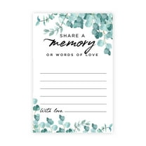 Koyal Wholesale Share a Memory Cards, Silver Dollar Eucalyptus Cards for Wedding, Life Memories, 4" x 6", 52-Pk