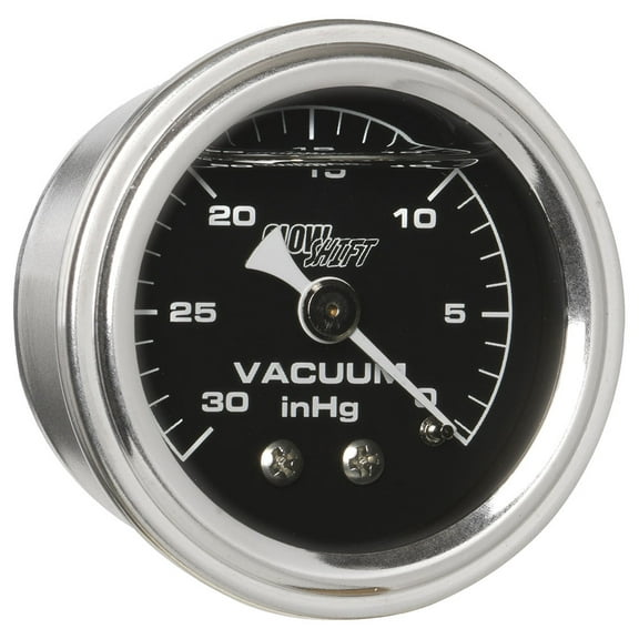 Liquid Filled Black Face Mechanical Vacuum Gauge