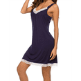 thumbnail image 4 of Camisón de Mujer con Cuello en V, Camisón de Encaje Suave para Mujer, Tíbet Talla XL, 4 of 7