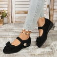 thumbnail image 5 of Miluxas Womens Mary Jane Shoes Comfortable Strap Flats Dressy Casual Ballet Flats Shoes Floral Buckle Round Toe Flats Shoes for Women Black 6.5(38), 5 of 9