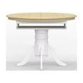 thumbnail image 6 of 7-PC - Oval Butterfly Leaf Dining Table + X-Back Dining Chairs Dining Set in White/Natural, 6 of 10