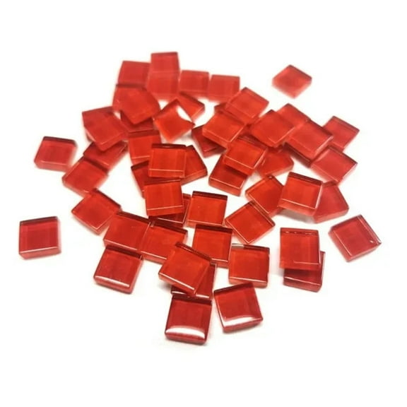 90pcs (Approx. 80g/2.82oz) 1cm Square Glass Mosaic Tiles DIY Mosaic Craft Materials for Fun Handmade Glass Mosaic Stones