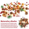 thumbnail image 4 of Guirnalda de Luces Navideñas de Conos de Pino, Luces de Alambre de Cobre con Bayas Rojas y Campanas, Cadena de Luces Decorativas para Arbol de Navidad, Habitación, Salón, 4 of 4