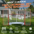 thumbnail image 6 of Exercise Equipment DOUBLE FISH 72" Hockey Goal With Backstop & Targets - Durable Outdoor Street Net, Red & White, For Adult Players,Home Gym Equipment, 6 of 7