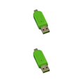 thumbnail image 1 of bedienty USB 2 .0 Memory Card Adapter Cellphone Camera TF SDHC Memory Card for Micro USB OTG Card Reader Adapter Green 2Set, 1 of 6