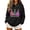 #A Black, variant on Zynoxe Hooded Sweatshirt Women with Kangaroo Pocket Drawstring Pullover Hoodie Realxed Long Sleeve Print Sweatshirts Fashionable Christmas Sweatshirts for Women #A Black S