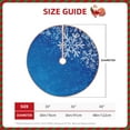 thumbnail image 2 of Rateoe Blue Christmas With Snowflakes Pattern Christmas Tree Skirt with Ties, Christmas Tree Decorations, Farmhouse Christmas Decor Xmas Holiday Decorations-48", 2 of 6