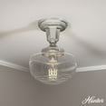 thumbnail image 3 of Hunter - Saddle Creek 1-light Brushed Nickel, Small Pendant Light, Dimmable, Schoolhouse Style, Schoolhouse Shaped, for Bedrooms, Dining, Living Rooms - 19029, 3 of 9