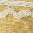 thumbnail image 3 of Nourison Life Styles Textured Mustard Decorative Pouf, 16" x 16", 3 of 3