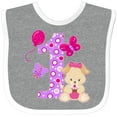 thumbnail image 3 of Inktastic First Birthday with Cute Puppy and Butterflies Boys or Girls Baby Bib, 3 of 4